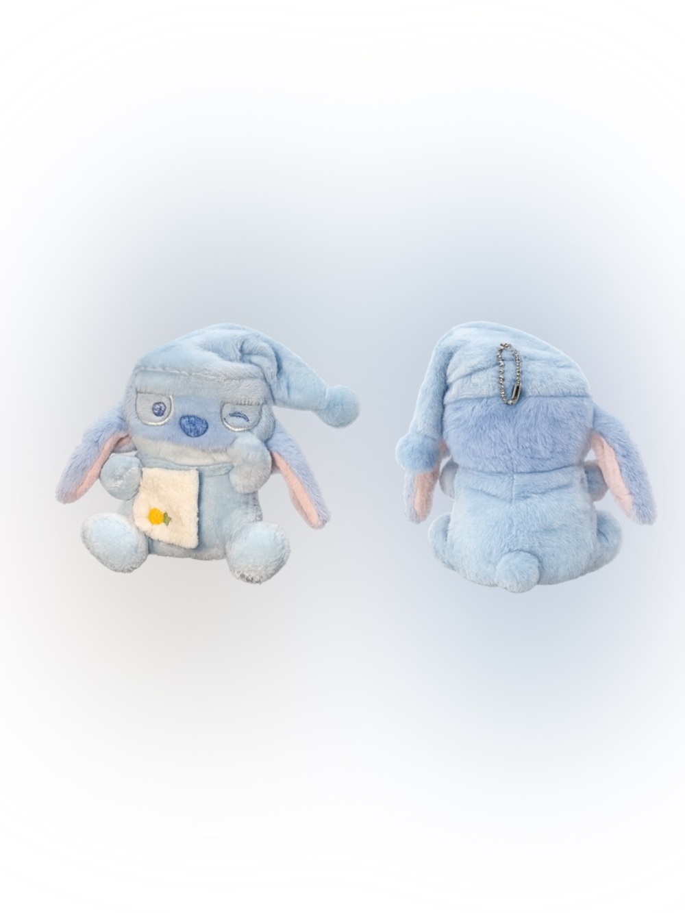 Blue Plush Stitch Keychain - Soft Pastel Toy